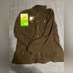 Black Zip-Up Heated Jacket w/ Powerbank